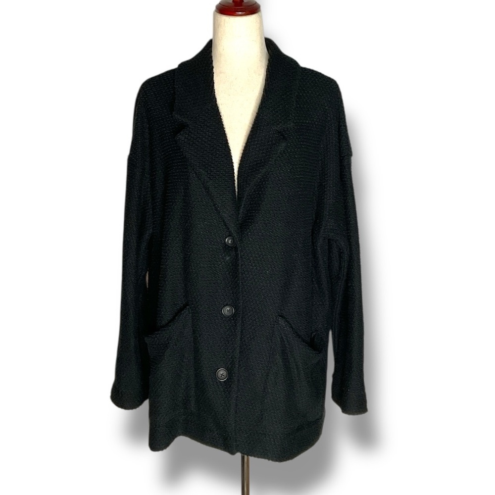 Marine Layer Black Birdseye Knit Sweater Blazer Size XLarge - Picture 2 of 7
